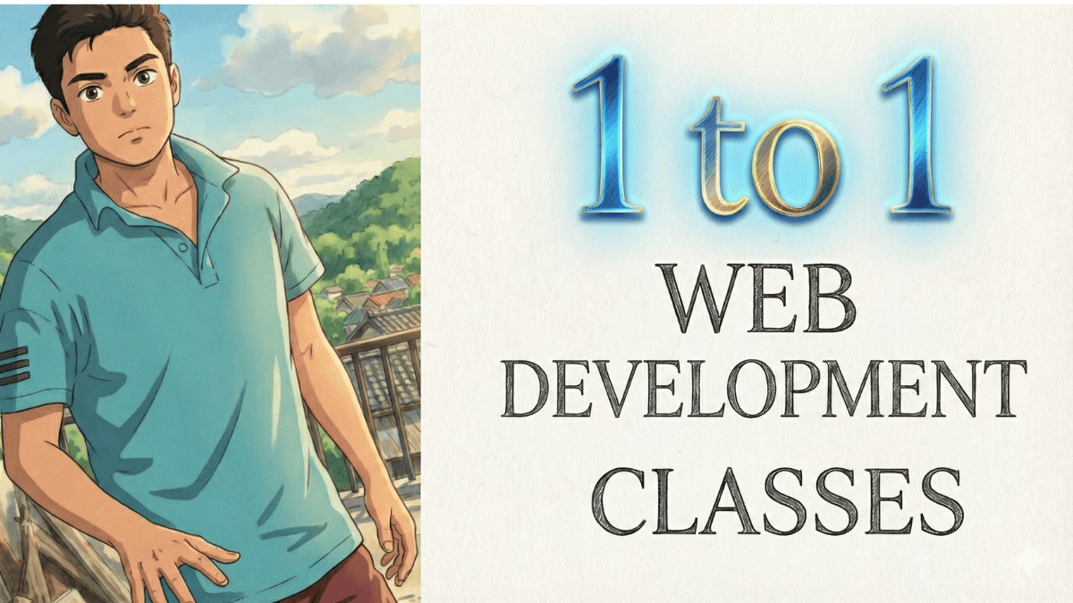 1 to 1 online web development coaching